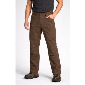 BRUNT Men's Brown Double Front Straight Fit The Martin Pants Size 30x30 NWT